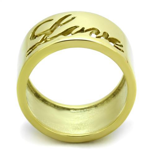 IP Gold(Ion Plating) Stainless Steel Ring with No Stone