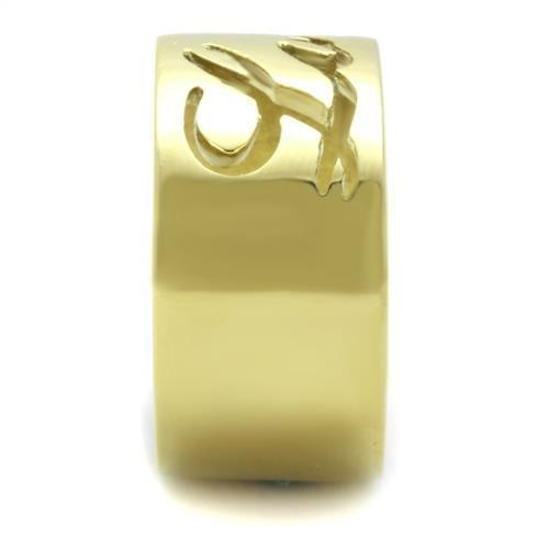 IP Gold(Ion Plating) Stainless Steel Ring with No Stone