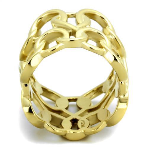 IP Gold(Ion Plating) Stainless Steel Ring with No Stone