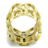 IP Gold(Ion Plating) Stainless Steel Ring with No Stone