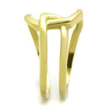 IP Gold(Ion Plating) Stainless Steel Ring with No Stone