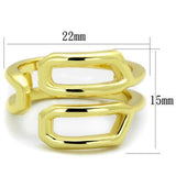 IP Gold(Ion Plating) Stainless Steel Ring with No Stone