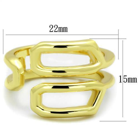 IP Gold(Ion Plating) Stainless Steel Ring with No Stone