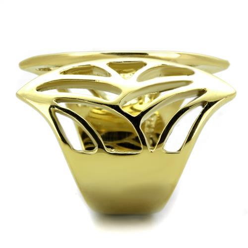 IP Gold(Ion Plating) Stainless Steel Ring with No Stone