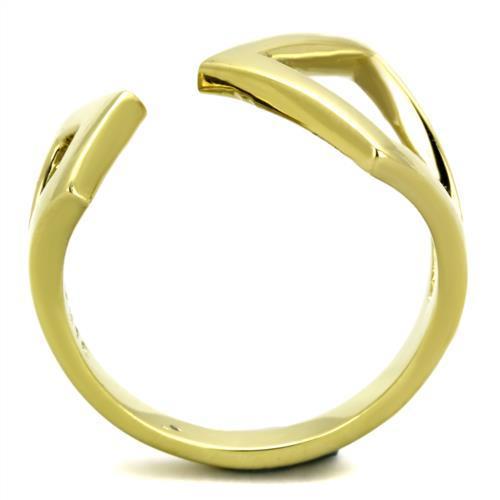 IP Gold(Ion Plating) Stainless Steel Ring with No Stone