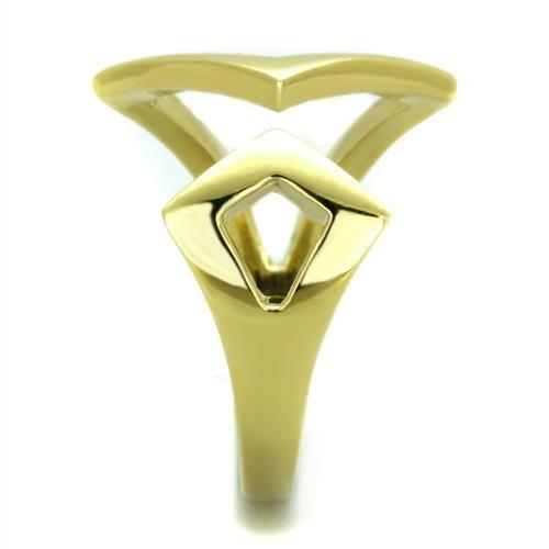 IP Gold(Ion Plating) Stainless Steel Ring with No Stone