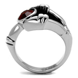 High polished (no plating) Stainless Steel Ring with Top Grade Crystal  in Siam