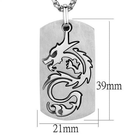 High polished (no plating) Stainless Steel Necklace with No Stone