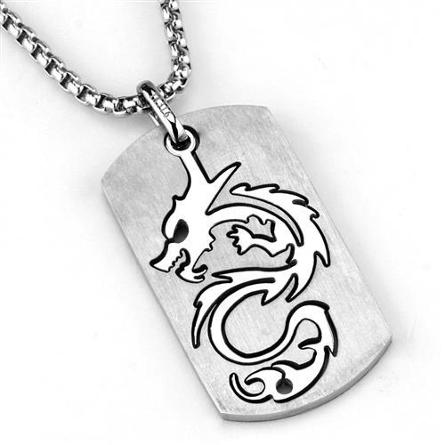 High polished (no plating) Stainless Steel Necklace with No Stone