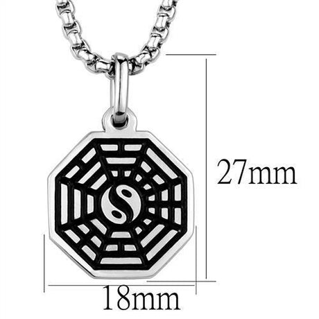 High polished (no plating) Stainless Steel Necklace with No Stone