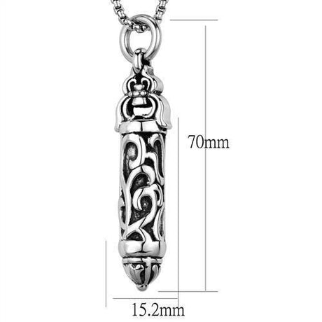 High polished (no plating) Stainless Steel Necklace with No Stone