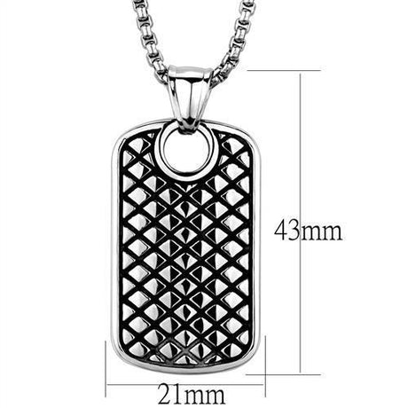 High polished (no plating) Stainless Steel Necklace with No Stone