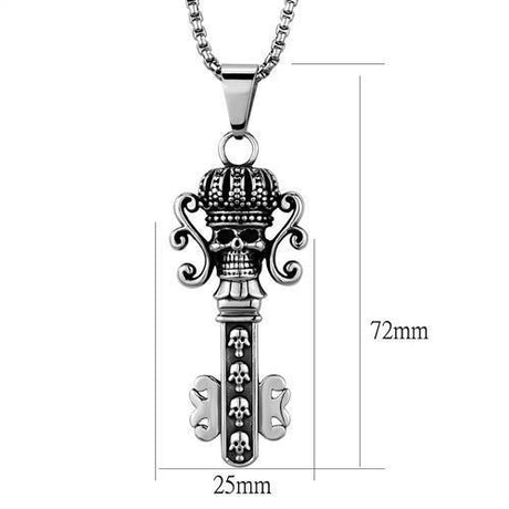 High polished (no plating) Stainless Steel Necklace with No Stone