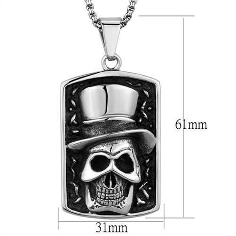 High polished (no plating) Stainless Steel Necklace with No Stone