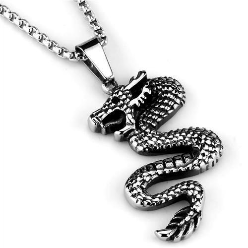 High polished (no plating) Stainless Steel Necklace with No Stone