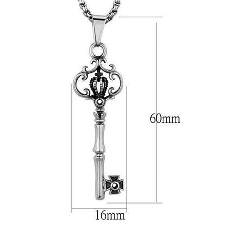 High polished (no plating) Stainless Steel Necklace with No Stone