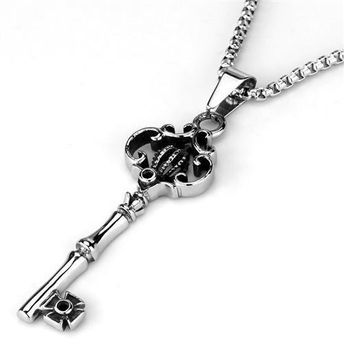 High polished (no plating) Stainless Steel Necklace with No Stone