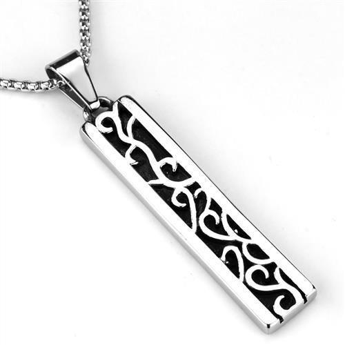 High polished (no plating) Stainless Steel Necklace with No Stone
