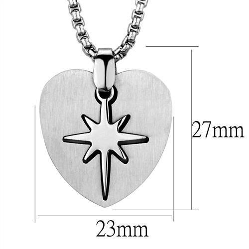 High polished (no plating) Stainless Steel Necklace with No Stone