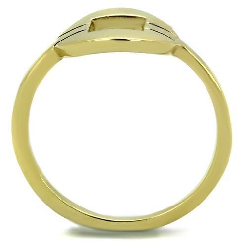 IP Gold(Ion Plating) Stainless Steel Ring with No Stone