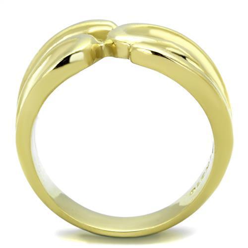 IP Gold(Ion Plating) Stainless Steel Ring with No Stone