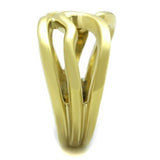 IP Gold(Ion Plating) Stainless Steel Ring with No Stone