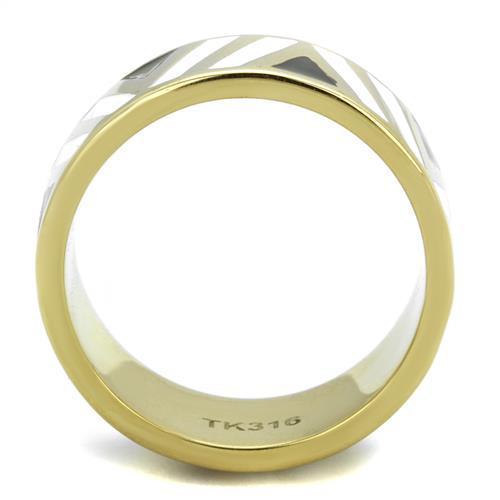 IP Gold(Ion Plating) Stainless Steel Ring with Epoxy  in Multi Color