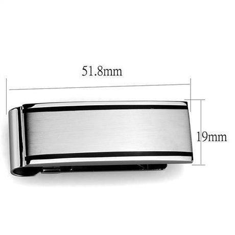 High polished (no plating) Stainless Steel Money clip with No Stone