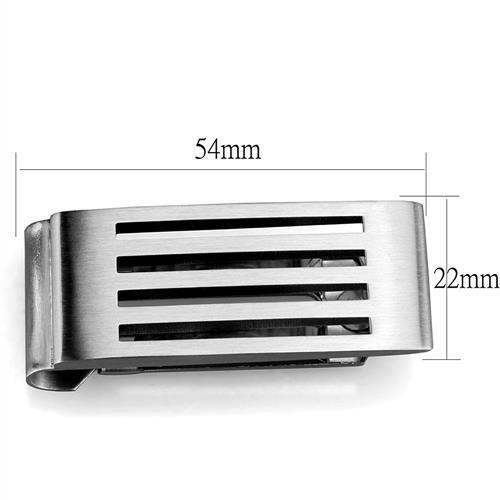 High polished (no plating) Stainless Steel Money clip with No Stone