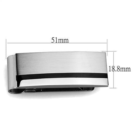 High polished (no plating) Stainless Steel Money clip with No Stone