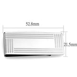 High polished (no plating) Stainless Steel Money clip with No Stone