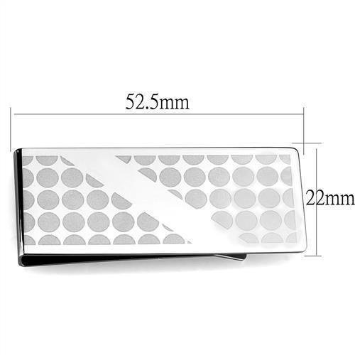 High polished (no plating) Stainless Steel Money clip with No Stone