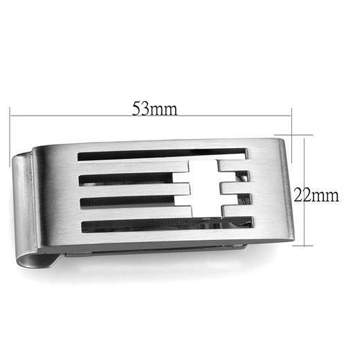 High polished (no plating) Stainless Steel Money clip with No Stone