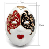 IP Rose Gold(Ion Plating) Stainless Steel Ring with Epoxy  in Multi Color