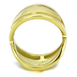 IP Gold(Ion Plating) Stainless Steel Ring with No Stone