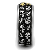 Two-Tone IP Gold (Ion Plating) Stainless Steel Ring with No Stone