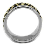Two-Tone IP Gold (Ion Plating) Stainless Steel Ring with Epoxy  in Jet
