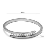 High polished (no plating) Stainless Steel Bangle with Top Grade Crystal  in Clear