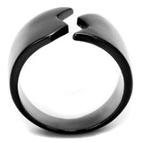 IP Light Black  (IP Gun) Stainless Steel Ring with No Stone