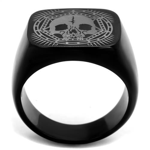 IP Black(Ion Plating) Stainless Steel Ring with No Stone