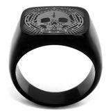 IP Black(Ion Plating) Stainless Steel Ring with No Stone