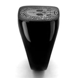 IP Black(Ion Plating) Stainless Steel Ring with No Stone