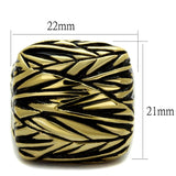 Two-Tone IP Gold (Ion Plating) Stainless Steel Ring with Epoxy  in Jet
