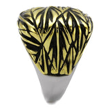 Two-Tone IP Gold (Ion Plating) Stainless Steel Ring with Epoxy  in Jet