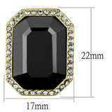 IP Gold(Ion Plating) Stainless Steel Earrings with Top Grade Crystal  in Hematite