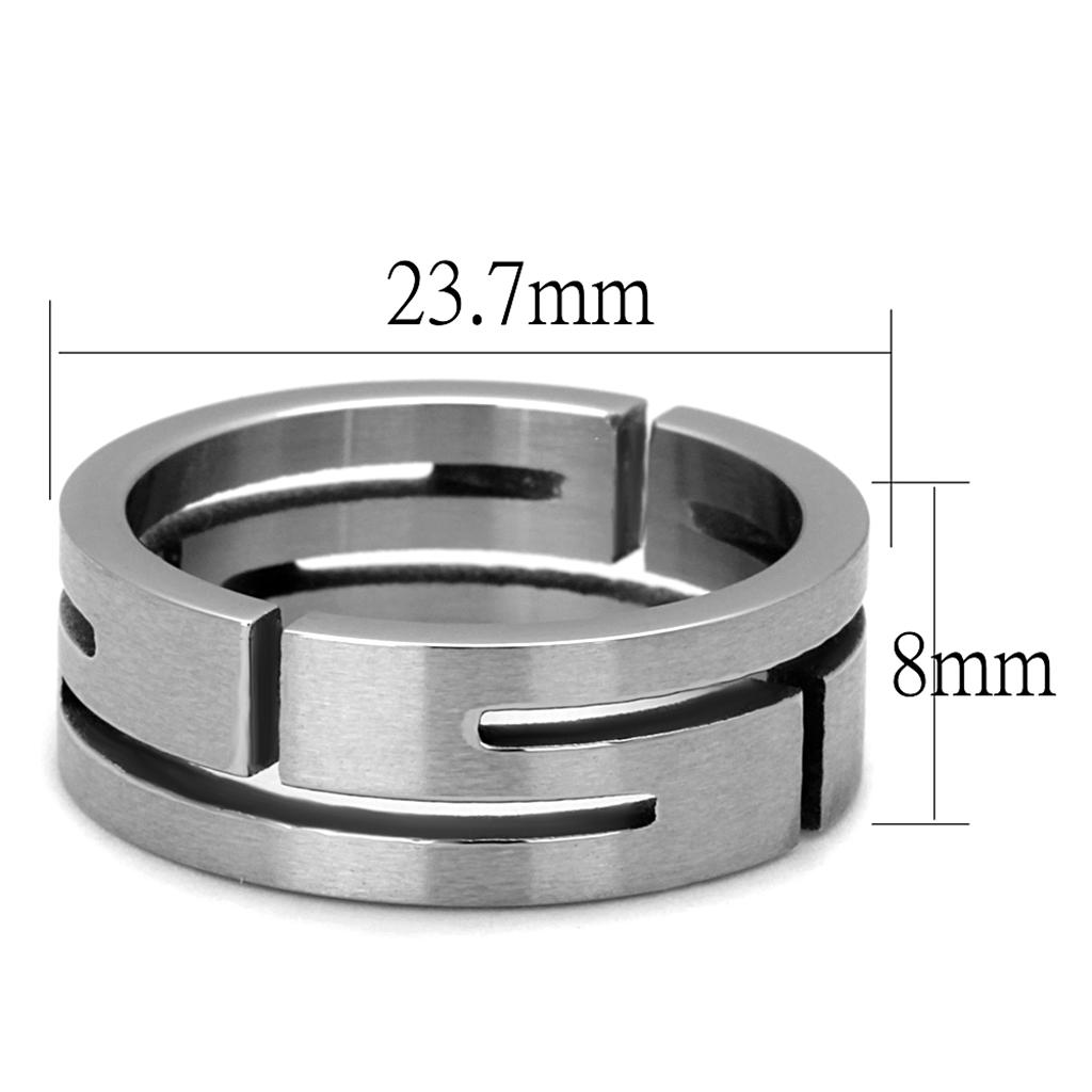 High polished (no plating) Stainless Steel Ring with No Stone