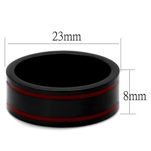 IP Black(Ion Plating) Stainless Steel Ring with Epoxy  in Siam