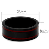 IP Black(Ion Plating) Stainless Steel Ring with Epoxy  in Siam