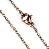 IP Rose Gold(Ion Plating) Stainless Steel Chain with No Stone