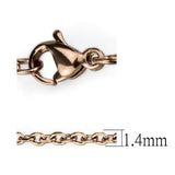IP Rose Gold(Ion Plating) Stainless Steel Chain with No Stone